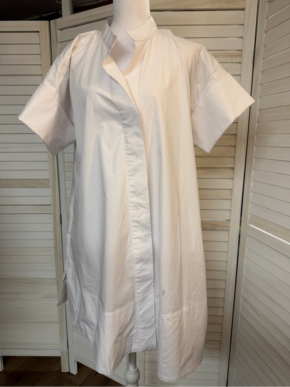 NWT BANANA REPUBLIC Mini Shirt Dress Clean Minimal Style SZ M/L - HAS POCKETS!!!